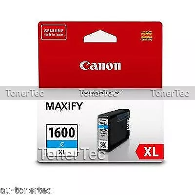 Canon Genuine PGI1600XLC CYAN High Yield Ink->MAXIFY MB2060/MB2360/MB2160/MB2760 • $39.18